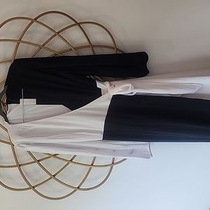 New York and Company colorblock wrap dress